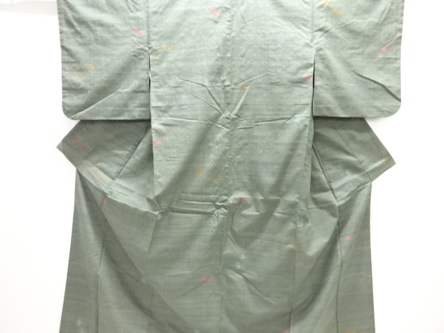 絣柄織り出し手織り紬着物